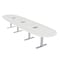Skutchi Designs 45 in W, 165.75 in L, 29 in H, Engineered Wood Top, White HAR-BOVL-46X168-T-ELEC-WHCYPRESS - alternate 1